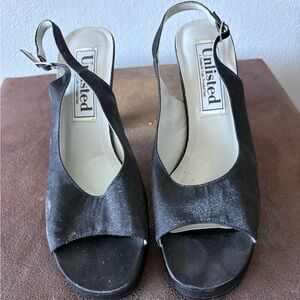Unlisted Women's Elegant Black Slingback Heels